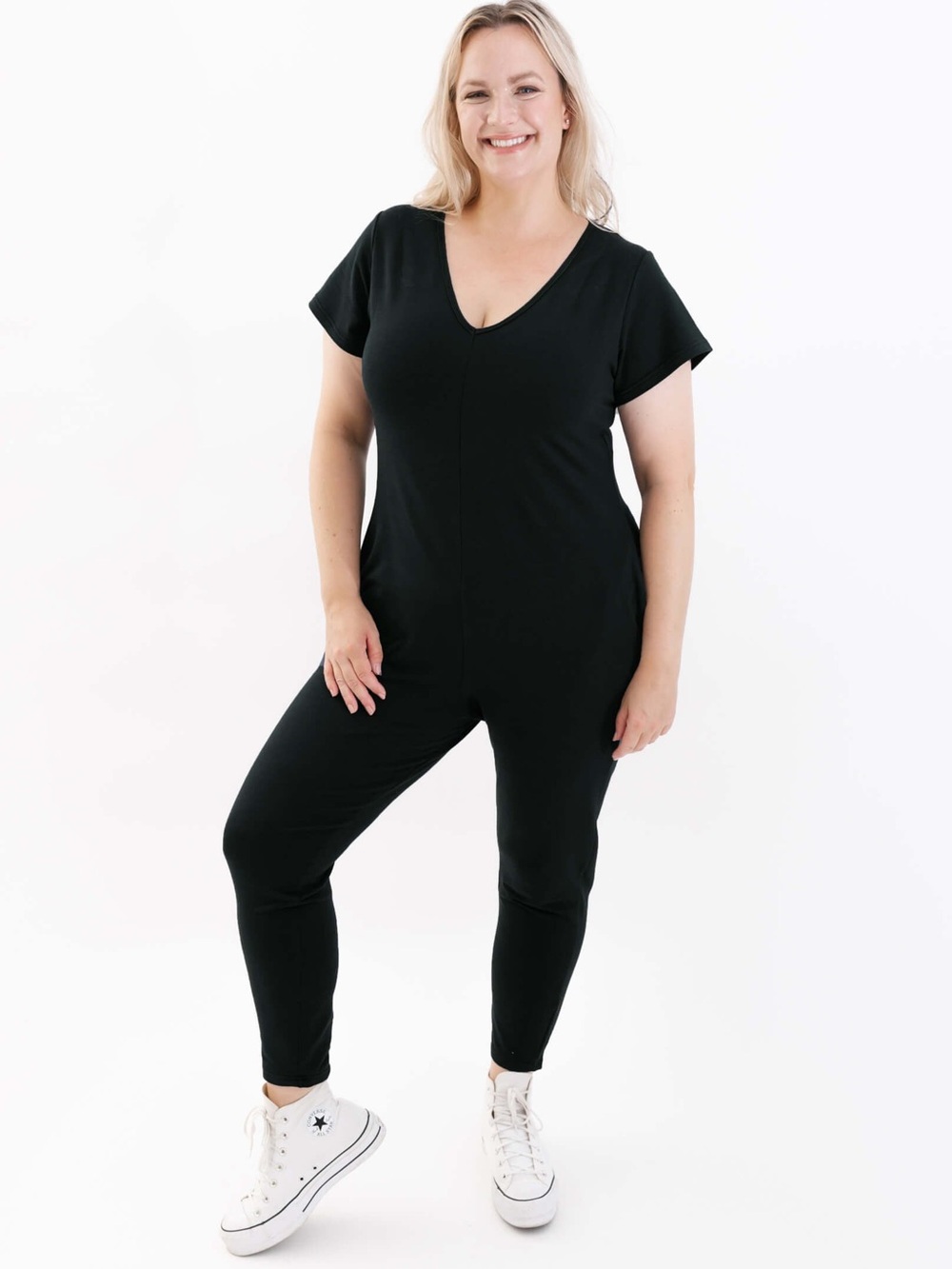 Smash + Tess Sunday Romper in Midnight Black Size Medium